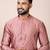 Peach designer festive wear jacquard kurta-pajama
