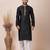 Black designer festive wear jacquard kurta-pajama