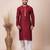 Maroon designer festive wear jacquard kurta-pajama