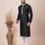 Black designer festive wear silk kurta-pajama