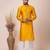 Yellow designer festive wear jacquard kurta-pajama