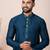 Dark blue designer festive wear jacquard kurta-pajama