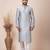Grey designer festive wear jacquard kurta-pajama
