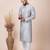Grey designer festive wear jacquard kurta-pajama