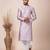 Peach designer festive wear jacquard kurta-pajama