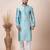 Green designer festive wear jacquard kurta-pajama