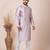 Peach designer festive wear jacquard kurta-pajama