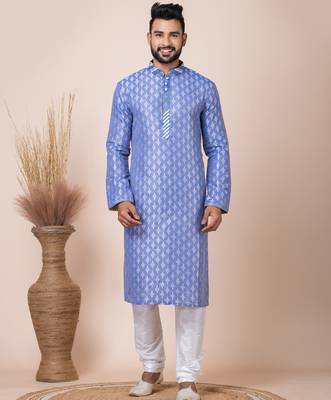 Multicolor designer festive wear jacquard kurta-pajama 2