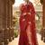 Red Color Sequins Work And Multi Thread Embroidery Work Georgette Saree 