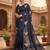 Blue Color Sequins Work And Multi Thread Embroidery Work Georgette Saree 