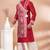 Red designer festive wear viscose kurta-pajama