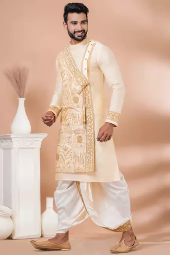 Multicolor designer festive wear viscose kurta-pajama