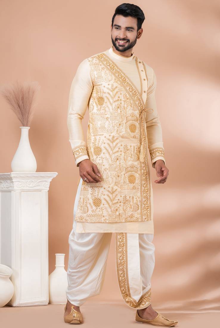 Multicolor designer festive wear viscose kurta-pajama