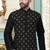 Black designer festive wear dupion silk kurta-pajama