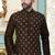 Coffee designer festive wear dupion silk kurta-pajama