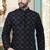Black designer festive wear dupion silk kurta-pajama