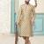 Cream designer festive wear dupion silk kurta-pajama