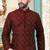 Red designer festive wear dupion silk kurta-pajama