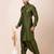 Green designer festive wear viscose pathani-suits