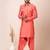 Orange designer festive wear viscose pathani-suits
