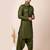 Green designer festive wear viscose pathani-suits