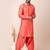 Orange designer festive wear viscose pathani-suits
