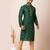Green designer festive wear cotton silk kurta-pajama