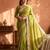 Parrot Green Color Jari Woven Butti Work Moss Silk Saree