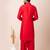 Red designer festive wear viscose pathani-suits
