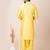 Yellow designer festive wear viscose pathani-suits