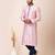 Peach designer festive wear jacquard kurta-pajama