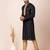 Black designer festive wear cotton silk kurta-pajama