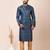 Navy blue designer festive wear jacquard kurta-pajama