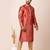 Red designer festive wear jacquard kurta-pajama