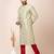 Light green designer festive wear jacquard kurta-pajama