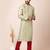 Light green designer festive wear jacquard kurta-pajama