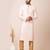 Cream designer festive wear jacquard kurta-pajama