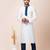 White designer festive wear viscose kurta-pajama