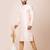 Cream designer festive wear jacquard kurta-pajama