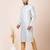 Grey designer festive wear jacquard kurta-pajama