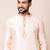 Cream designer festive wear jacquard kurta-pajama