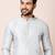 Grey designer festive wear jacquard kurta-pajama