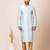 Sky blue designer festive wear jacquard kurta-pajama