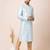 Sky blue designer festive wear jacquard kurta-pajama