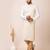 White designer festive wear banarasi kurta-pajama