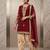 Red cream faux georgette exquisite embroidery patiala suit