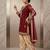 Red cream faux georgette exquisite embroidery patiala suit