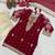 Red cream faux georgette exquisite embroidery patiala suit