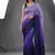 Purple Color Digital Print And Heavy Sequins Work Silk Saree