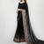 Black Color Sequins Embroidery Work Georgette Saree